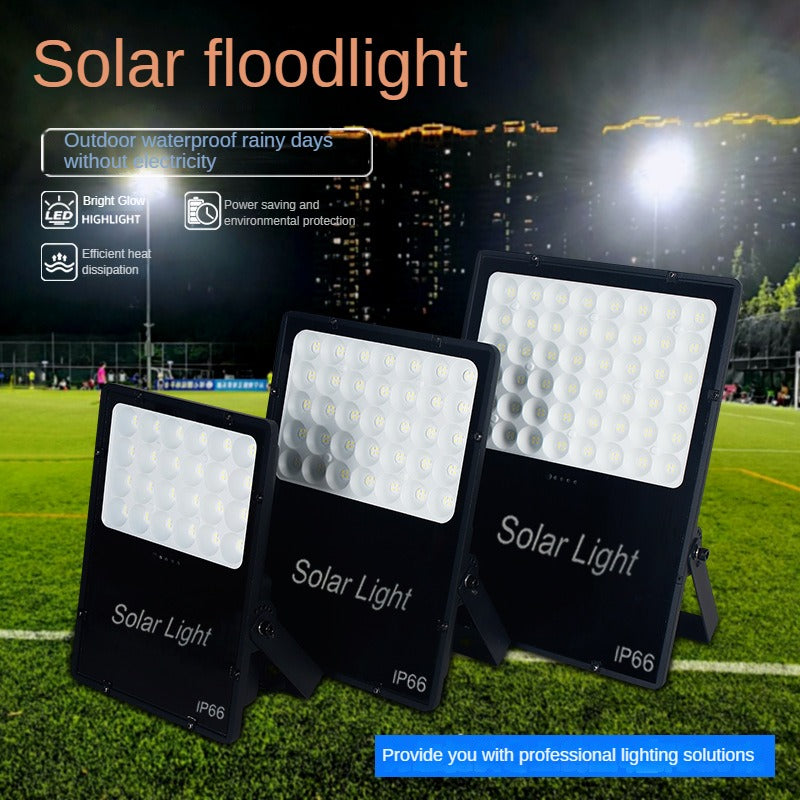 Solar Spotlight New Outdoor IP65 Waterproof Aluminum Super Bright Courtyard LED Floodlight 60w80w100w