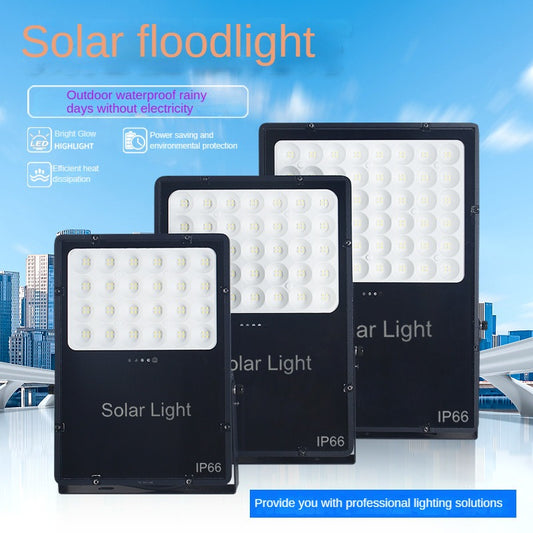 Solar Spotlight New Outdoor IP65 Waterproof Aluminum Super Bright Courtyard LED Floodlight 60w80w100w